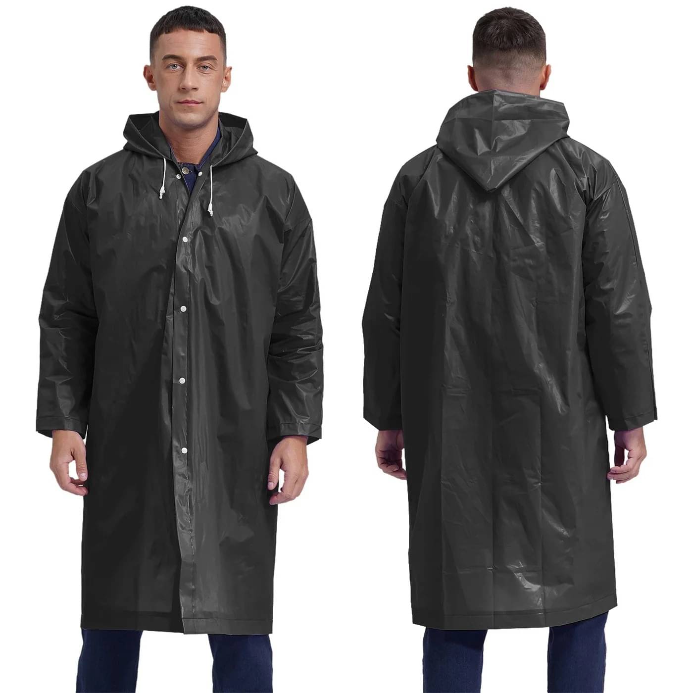 Infispace Black PVC Men's Raincoat ( Pack of 1 ) Infispace Black PVC Men's Raincoat ( Pack of 1 )