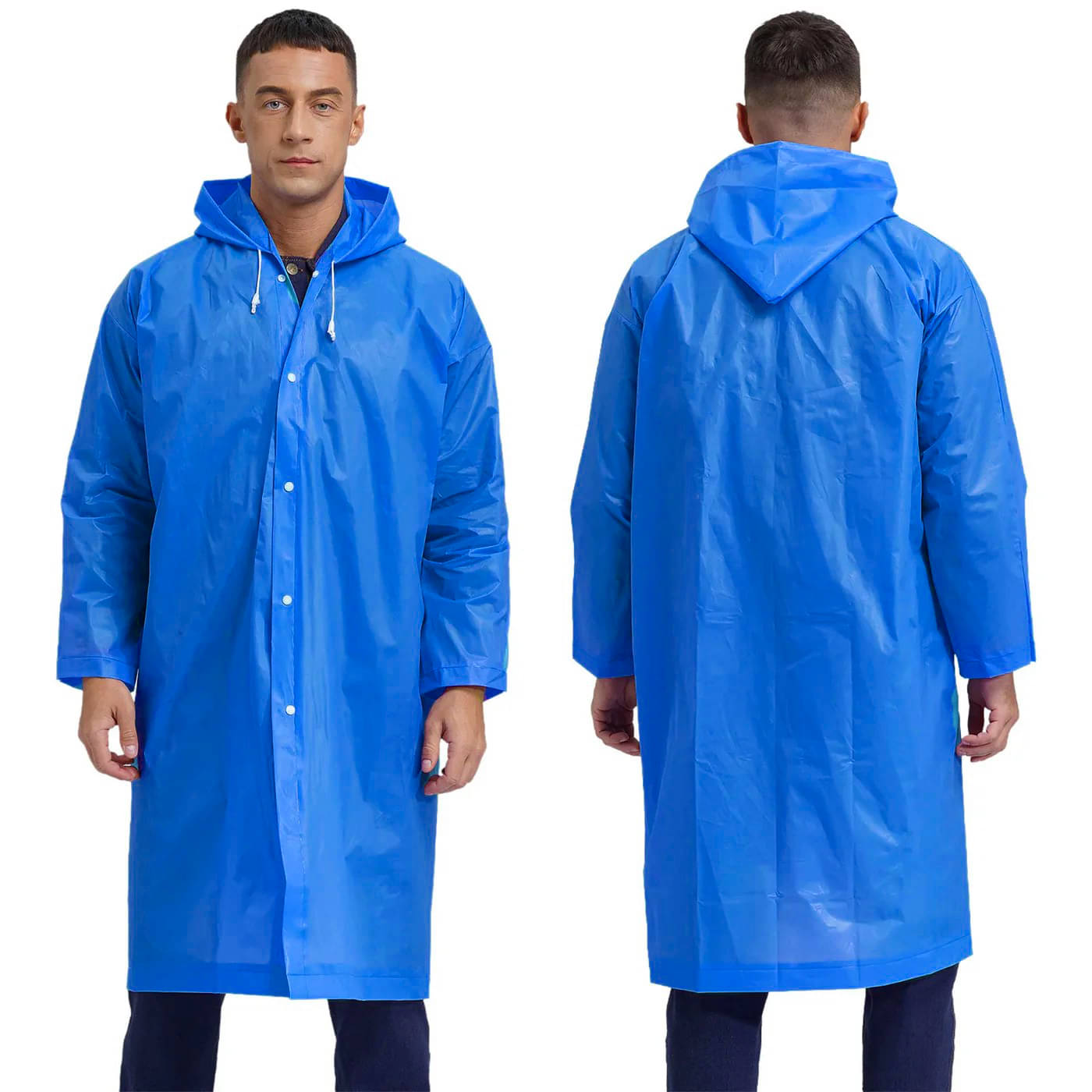     			Infispace Blue PVC Men's Raincoat ( Pack of 1 )