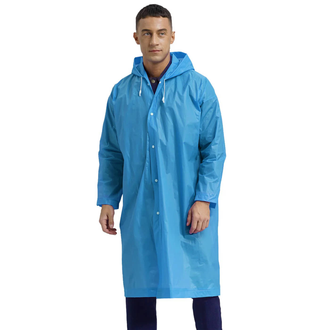 Infispace Blue PVC Men's Raincoat ( Pack of 1 )