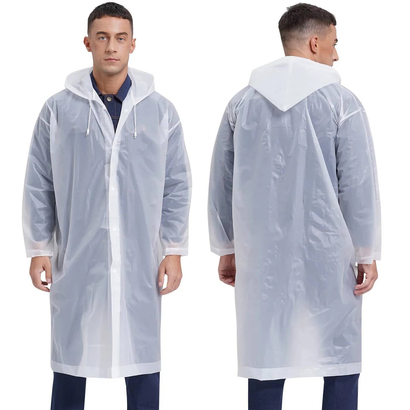 Infispace White PVC Men's Raincoat ( Pack of 1 )