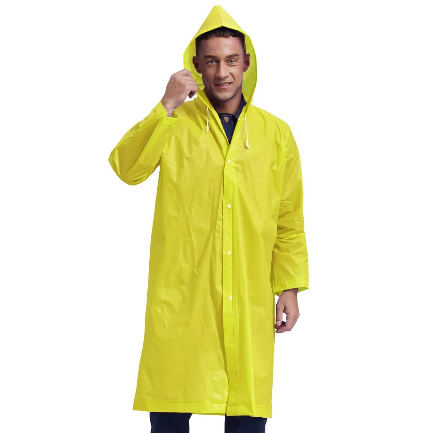     			Infispace Yellow PVC Men's Raincoat ( Pack of 1 )