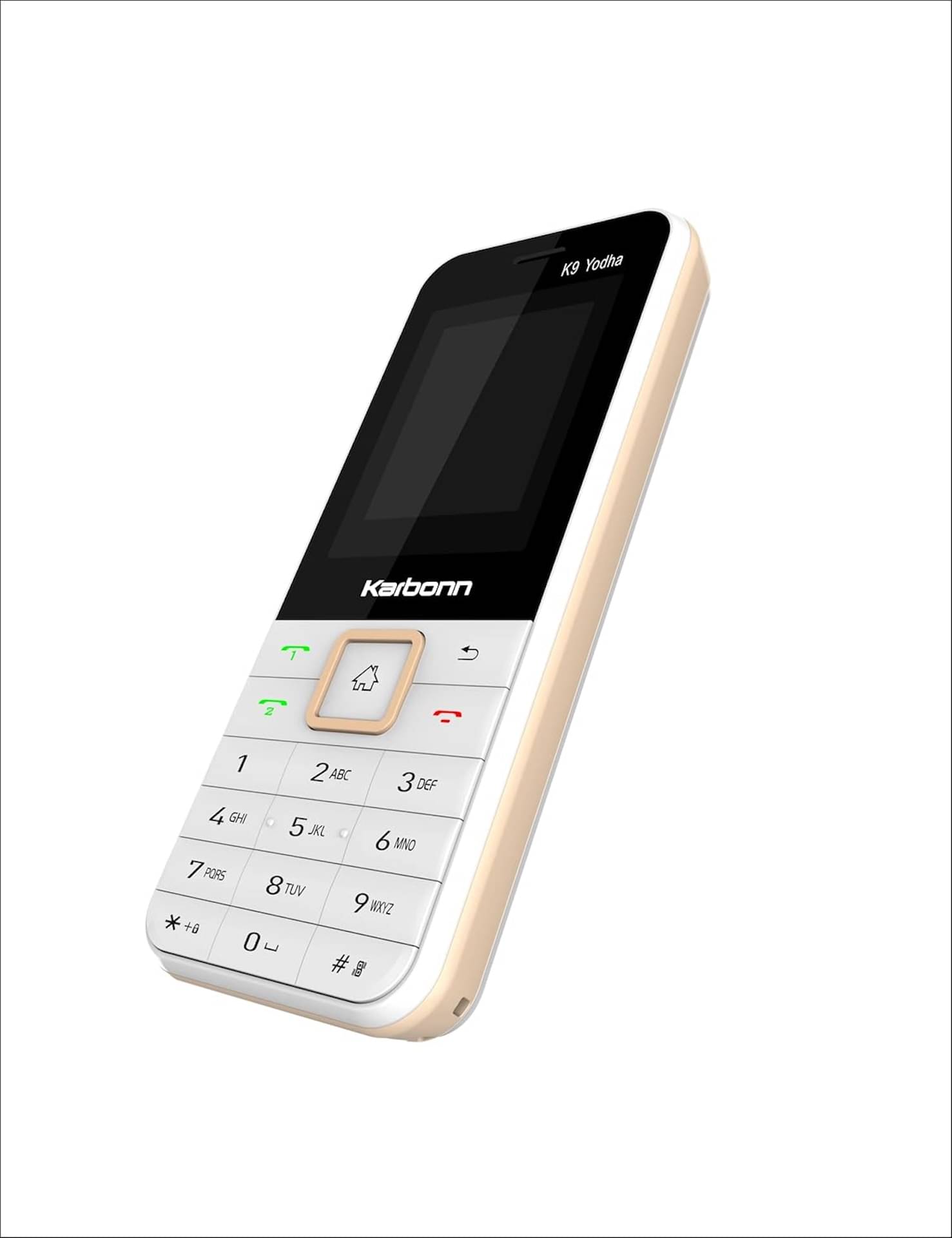     			Karbonn yodha Dual SIM Feature Phone White Gold