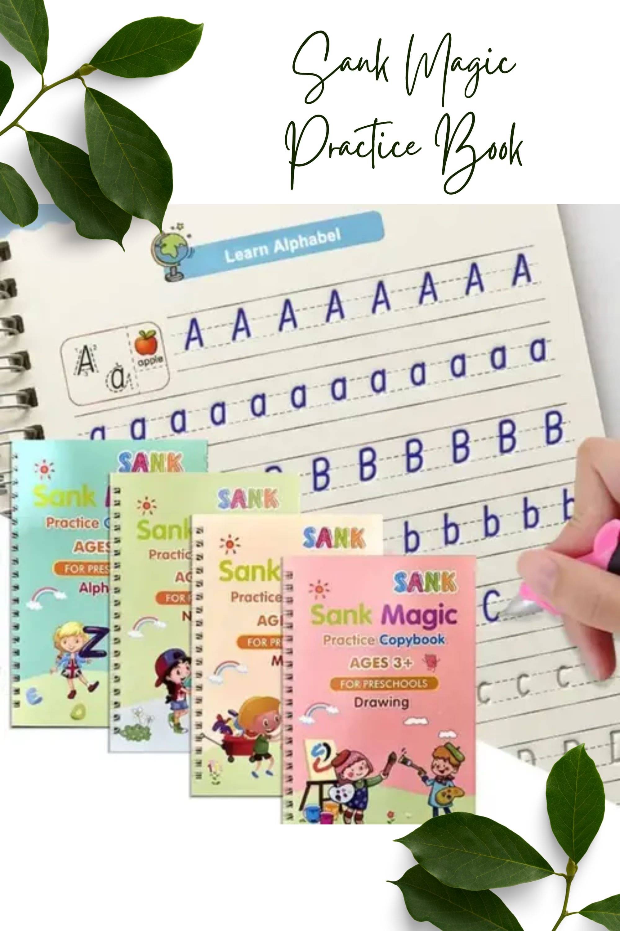 Magic Practice Copy Book For Pre-School Kids,Re-Usable Drawing,Alphabet,Numbers And Math Exercise For Children (4 X Books,5 X Refill,1 X Pen,1 X Grip),Multicolor,Small Magic Practice Copy Book For Pre-School Kids,Re-Usable Drawing,Alphabet,Numbers And Math Exercise For Children (4 X Books,5 X Refill,1 X Pen,1 X Grip),Multicolor,Small