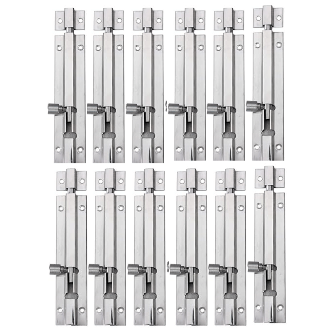 Malaikah 4 Inch 10mm Stainless Steel Towerbolt Pack Of 12 Malaikah 4 Inch 10mm Stainless Steel Towerbolt Pack Of 12