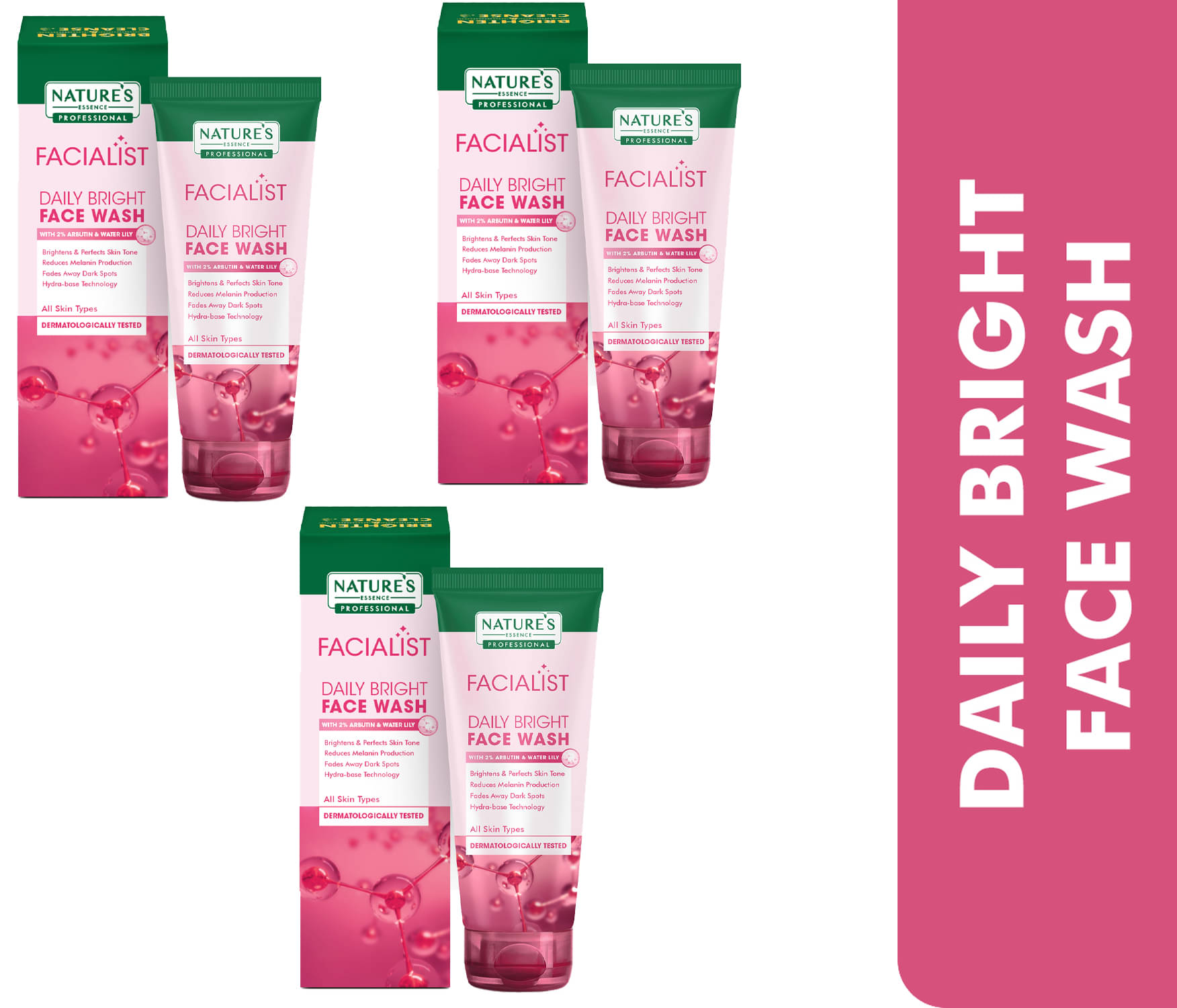     			Nature's Essence Faclalist Daily Bright Face Wash, 100gm, (Pack of 3)