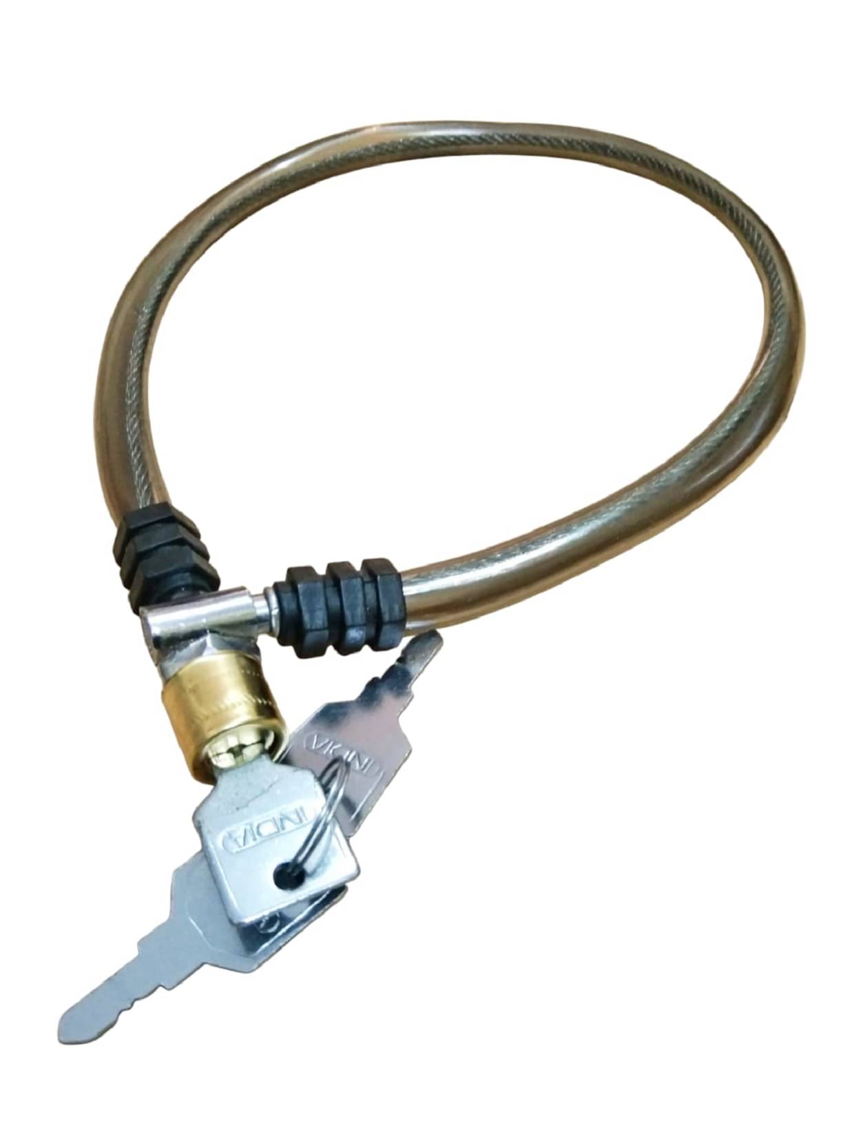     			Parcon Multicolour Cable Type Helmet Lock - Key Lock