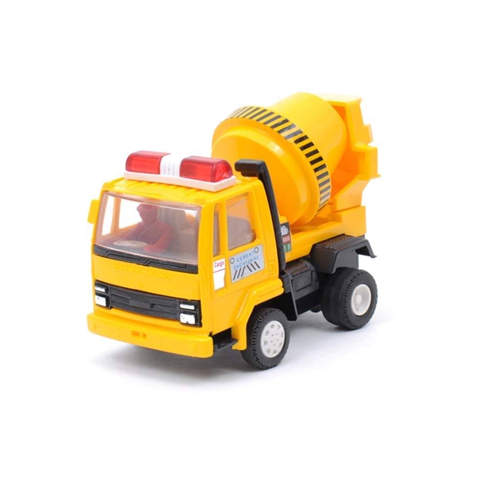 Plastic Pull Back Action Construction Concrete Mixer Power Friction Push and Go Toy Mini Truck for Kids (Multicolor)     			Plastic Pull Back Action Construction Concrete Mixer Power Friction Push and Go Toy Mini Truck for Kids (Multicolor)
