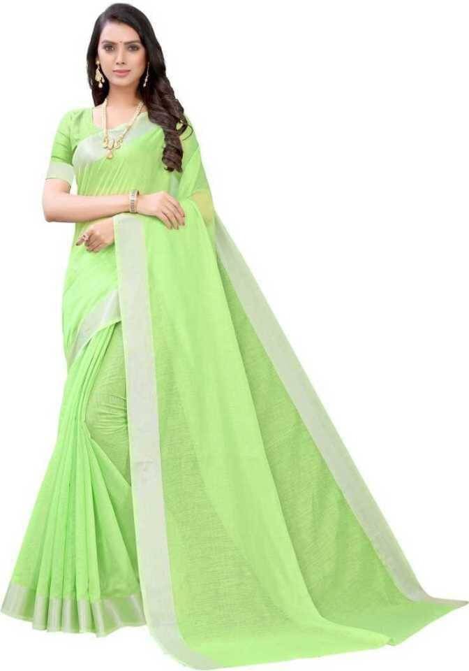 RUNAYA NX Chanderi Printed Saree With Unstitched Blouse Piece ( Green ) RUNAYA NX Chanderi Printed Saree With Unstitched Blouse Piece ( Green )