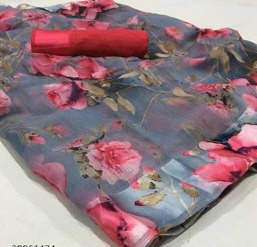 RUNAYA NX Cotton Blend Printed Saree With Unstitched Blouse Piece ( Pink ) RUNAYA NX Cotton Blend Printed Saree With Unstitched Blouse Piece ( Pink )