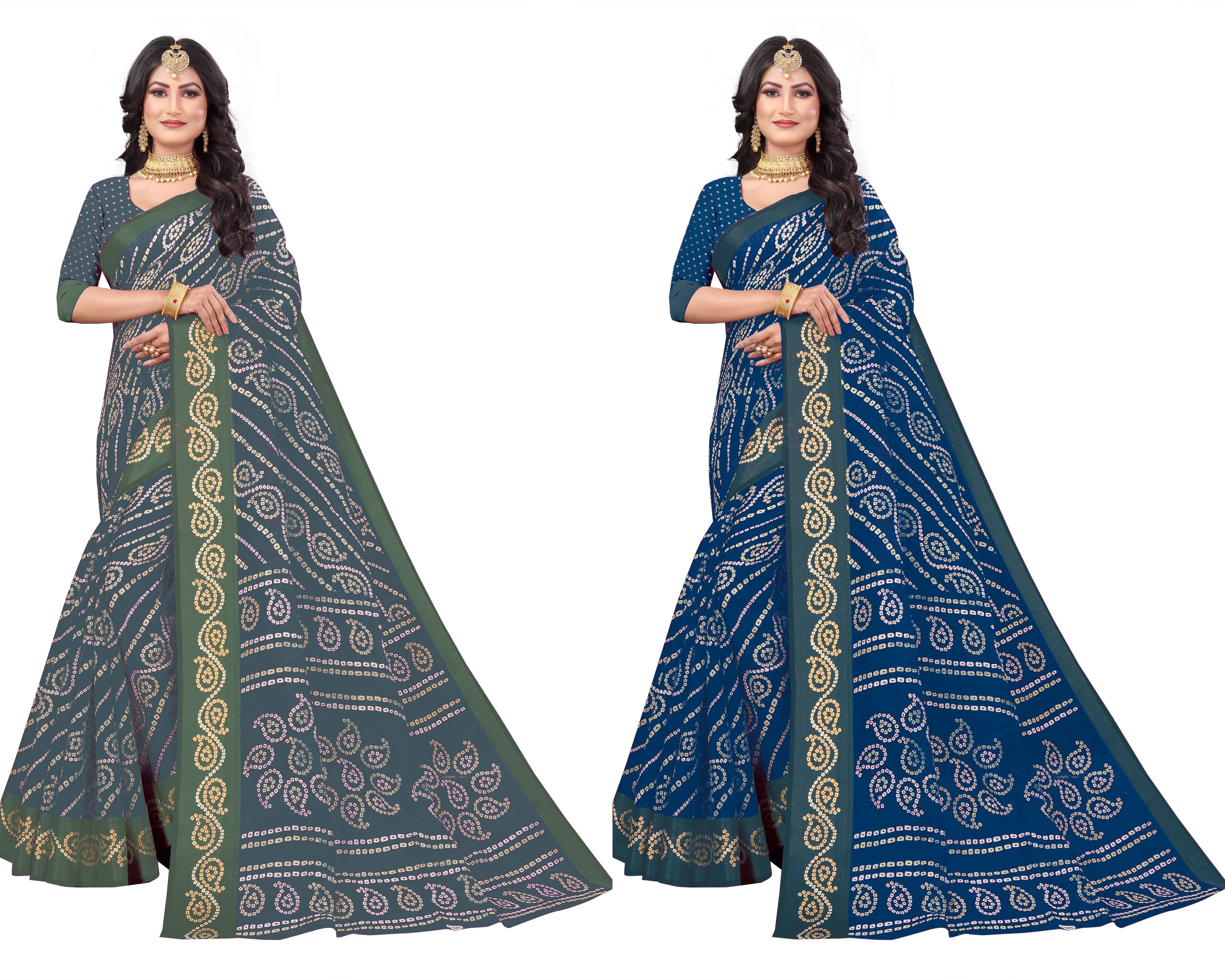 RUNAYA NX Cotton Silk Printed Saree With Unstitched Blouse Piece ( Multicolor ) RUNAYA NX Cotton Silk Printed Saree With Unstitched Blouse Piece ( Multicolor )
