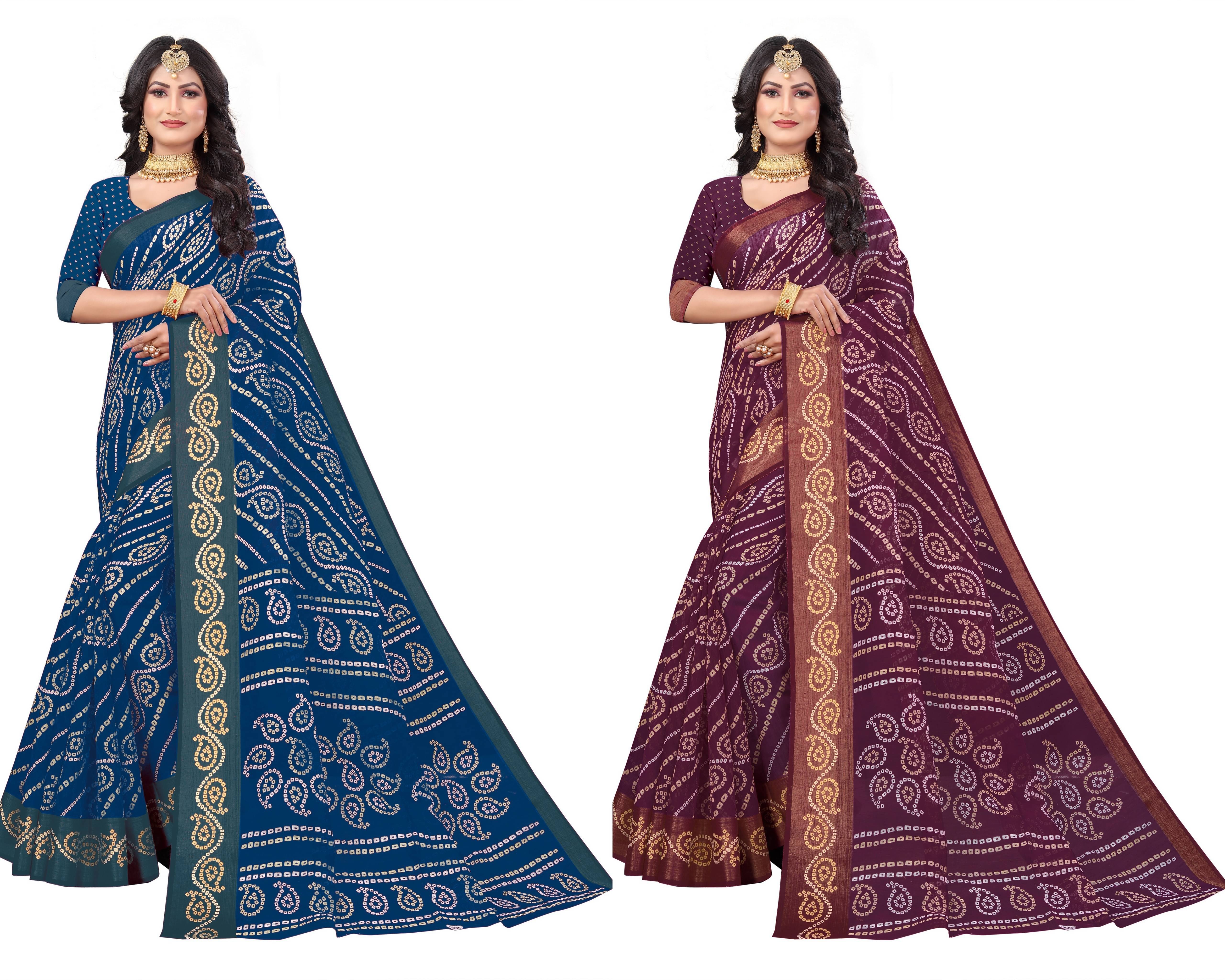 RUNAYA NX Cotton Silk Printed Saree With Unstitched Blouse Piece ( Multicolor ) RUNAYA NX Cotton Silk Printed Saree With Unstitched Blouse Piece ( Multicolor )