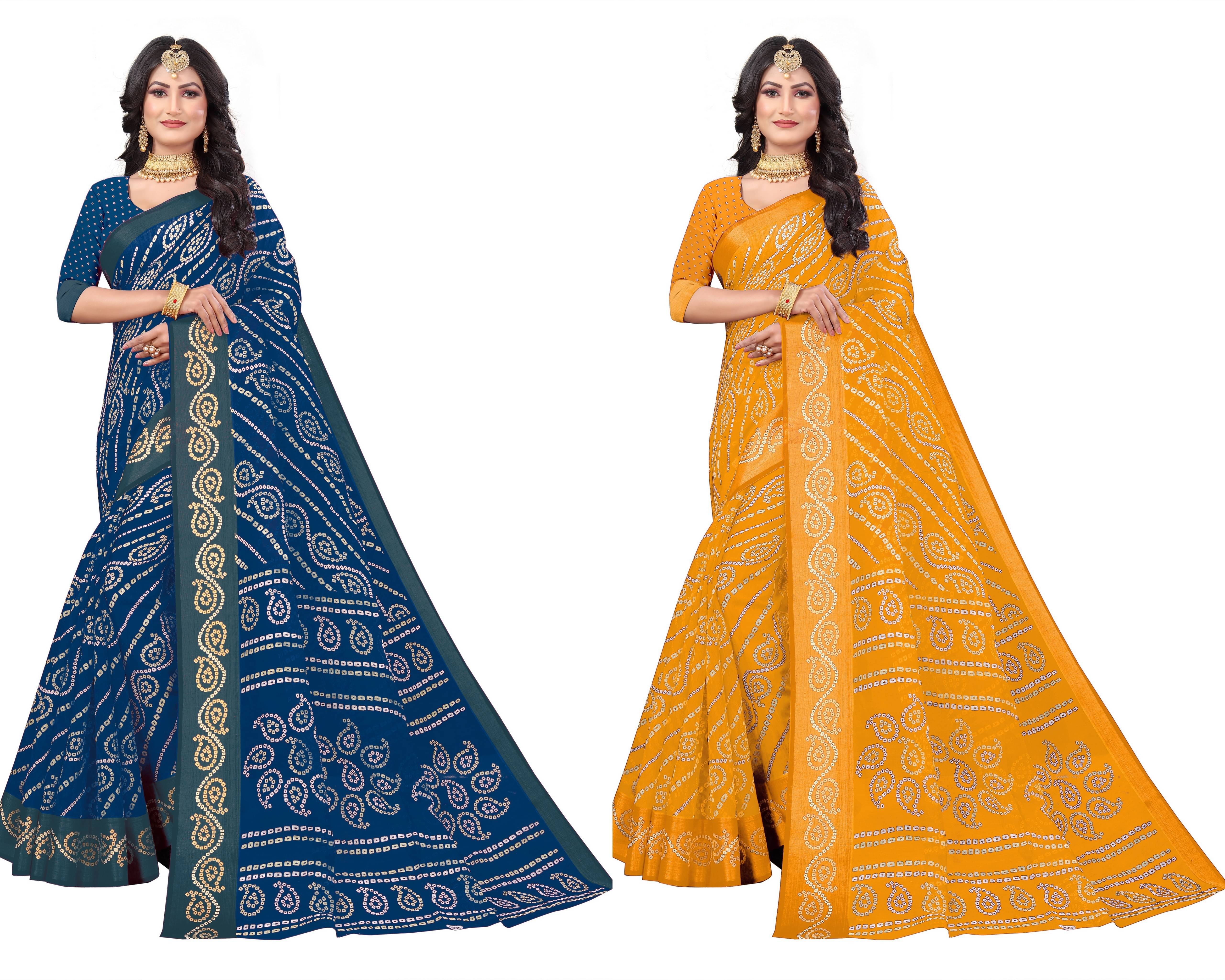 RUNAYA NX Cotton Silk Printed Saree With Unstitched Blouse Piece ( Multicolor ) RUNAYA NX Cotton Silk Printed Saree With Unstitched Blouse Piece ( Multicolor )