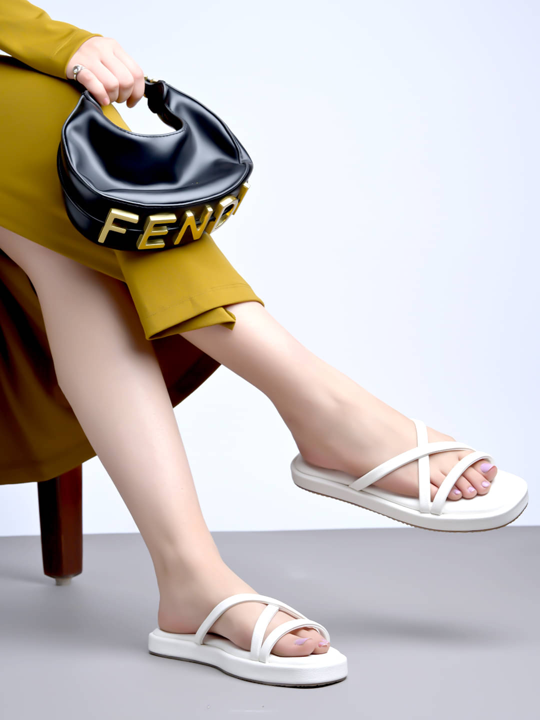     			Shoetopia White Women's Flats