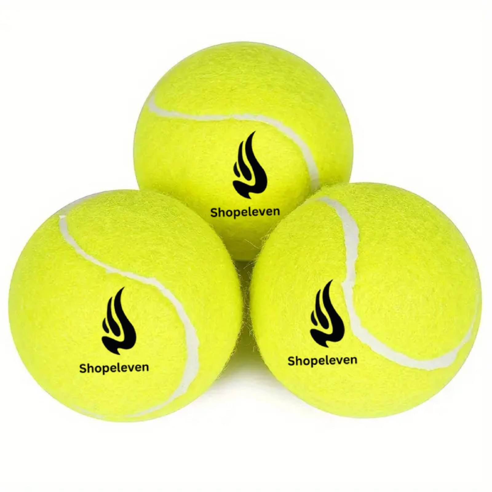     			Shopeleven Green Medium Tennis Ball ( Pack of 3 )