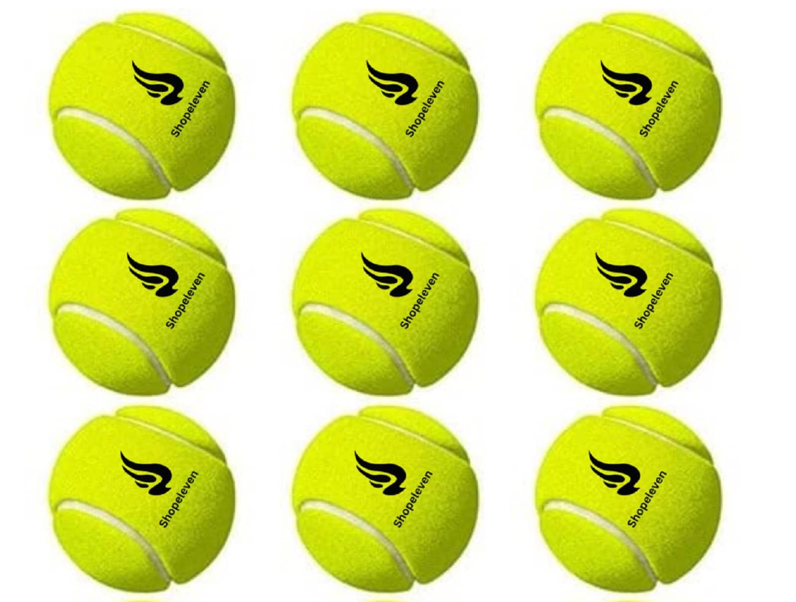 Shopeleven Green Medium Tennis Ball ( Pack of 9 ) - Sports and Fitness Equipment | Buy online on ZillyBuy