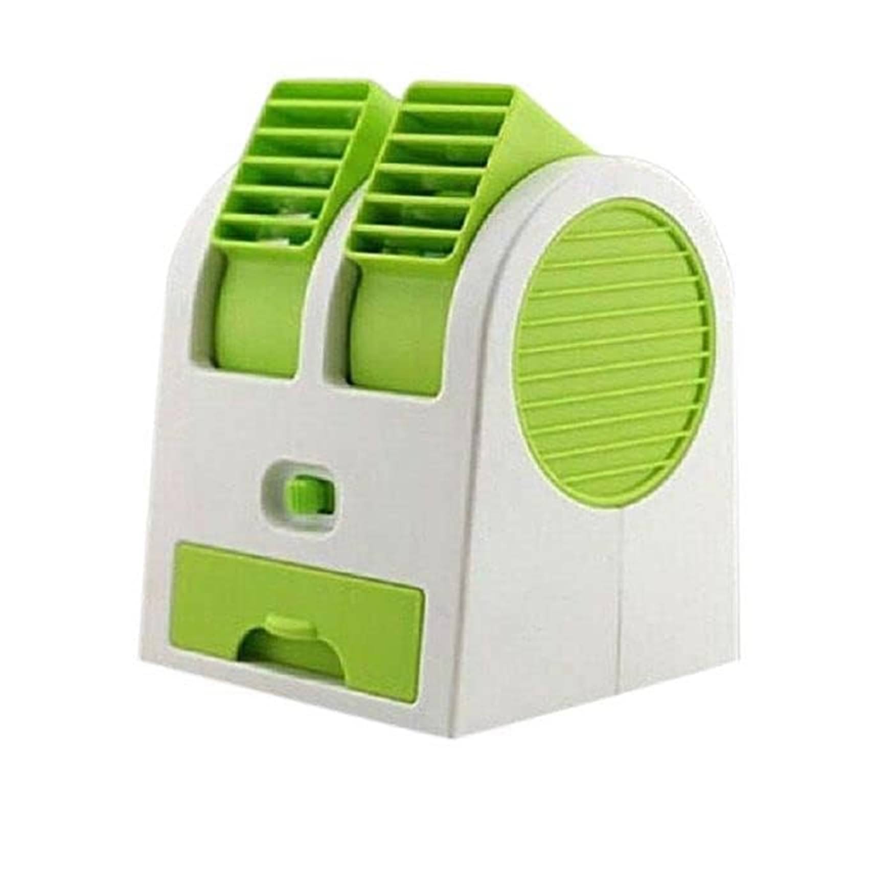 Shopeleven Mini Fan & Portable Dual Bladeless Small Air Conditioner Water Air Cooler Powered by USB & Battery Use of Car/Home/Office Shopeleven Mini Fan & Portable Dual Bladeless Small Air Conditioner Water Air Cooler Powered by USB & Battery Use of Car/Home/Office