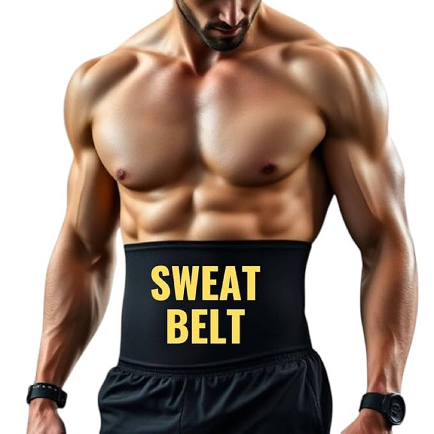     			Slim Belt for Men and Women ,Tummy Trimmer, Body Shaper, Waist Trainer , Free Size (Black)