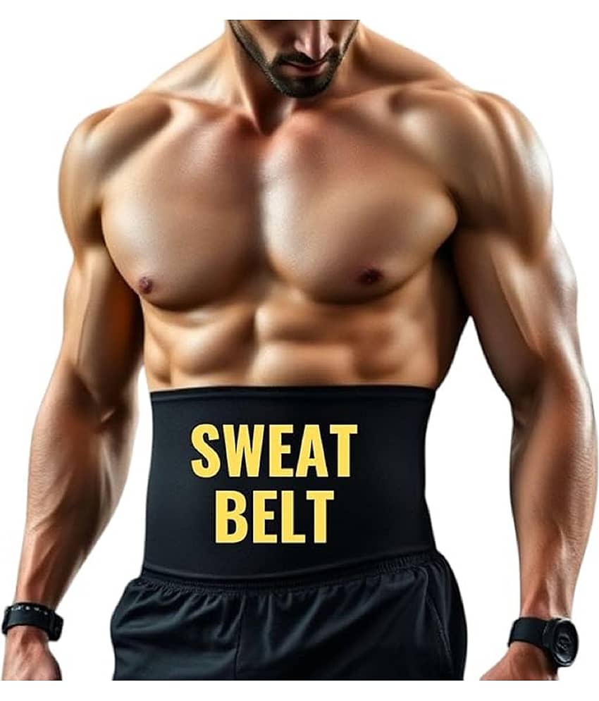Slim Belt for Men and Women ,Tummy Trimmer, Body Shaper, Waist Trainer , Free Size (Black) - Sports and Fitness Equipment | Buy online on ZillyBuy
