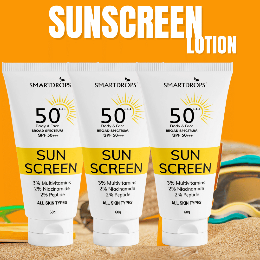     			Smartdrops SPF 50 Indoor Tanning Sunscreen Cream For Dry Skin ( Pack of 3 )