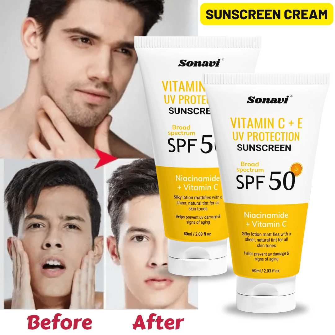 Sonavi SPF 50 Sunscreen Cream For All Skin Type ( Pack of 2 )