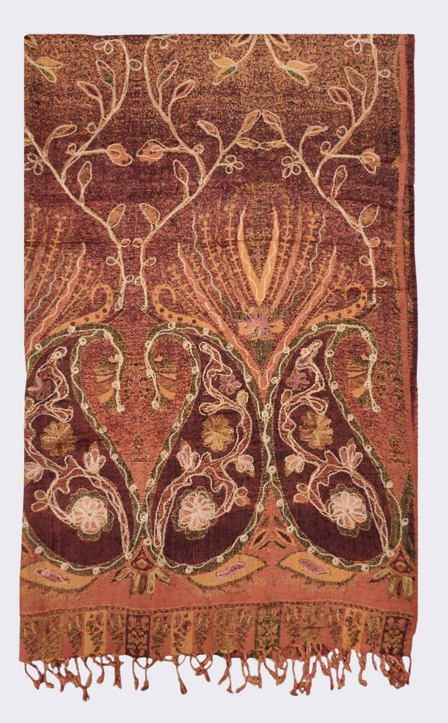 Soul Essence Brown Embroidered Shawl - ( Pack of 1 ) Soul Essence Brown Embroidered Shawl - ( Pack of 1 )