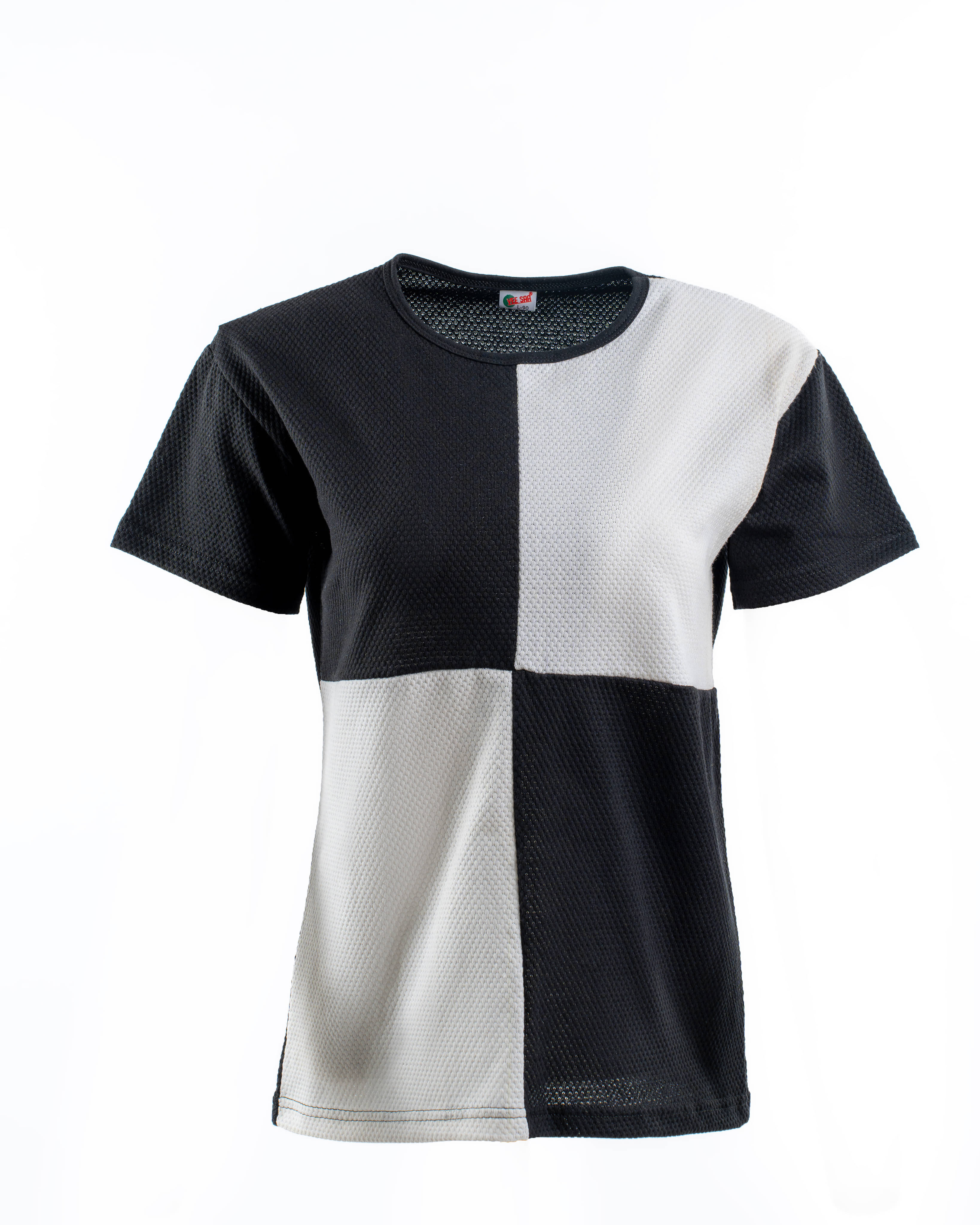 VEE SAA Women Cotton Colorblock Regular Fit Round Neck T-Shirt ( White ) VEE SAA Women Cotton Colorblock Regular Fit Round Neck T-Shirt ( White )
