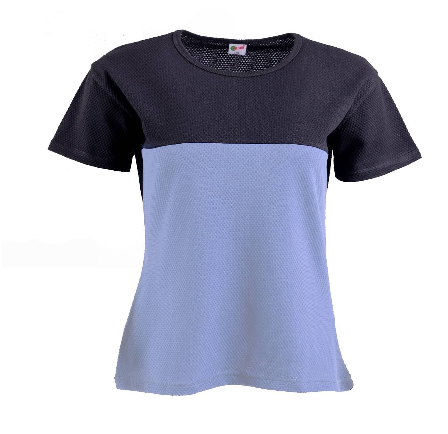     			VEE SAA Women Cotton Colorblock Regular Fit Round Neck T-Shirt ( White )
