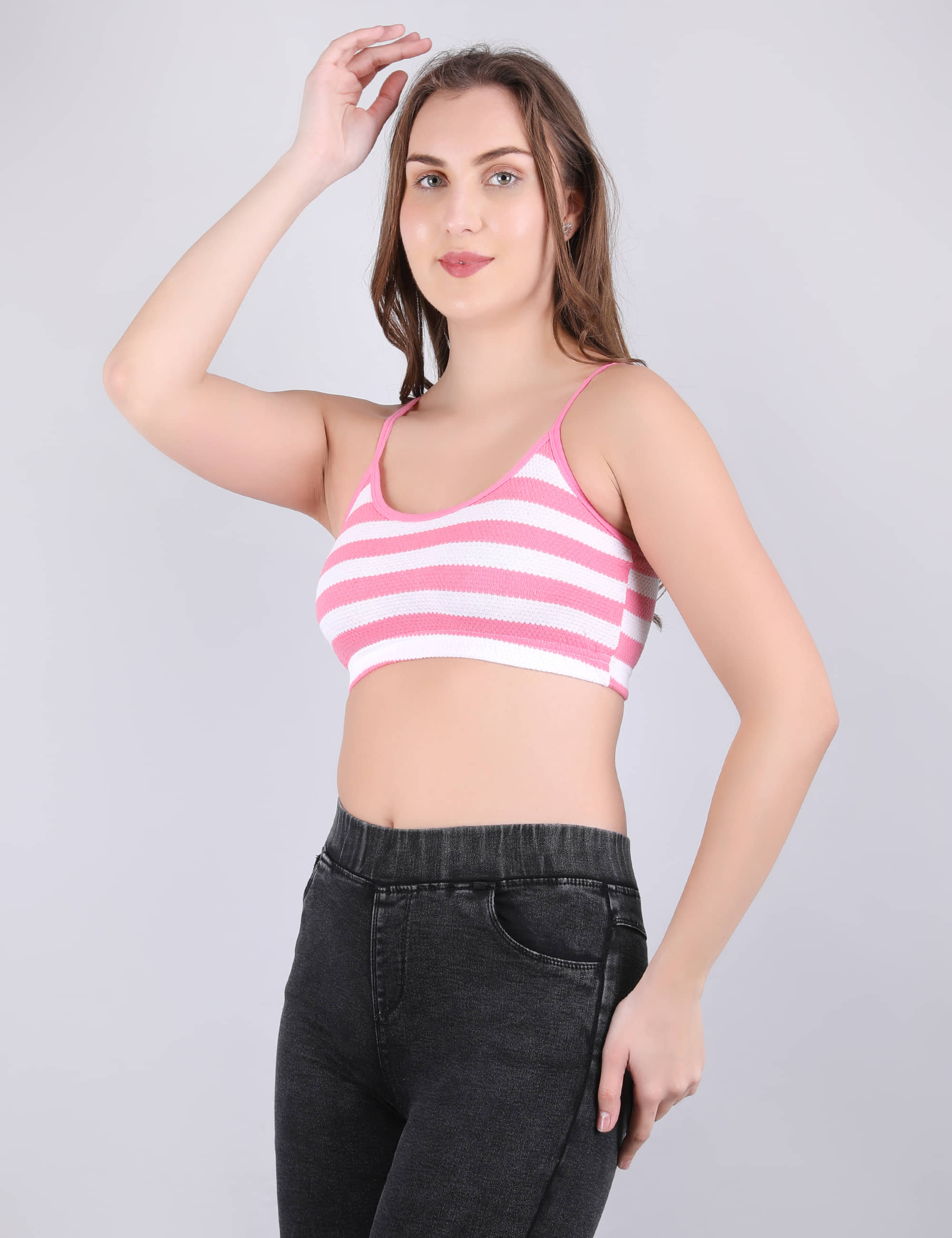 VEE SAA Pack of 1 Cotton Non Padded Cami bra For Women ( Pink )