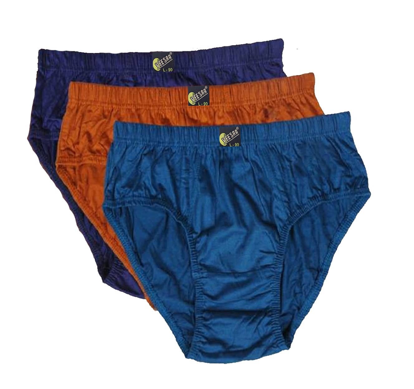 VEE SAA Pack of 3 Cotton Briefs For Women ( Multicolor )