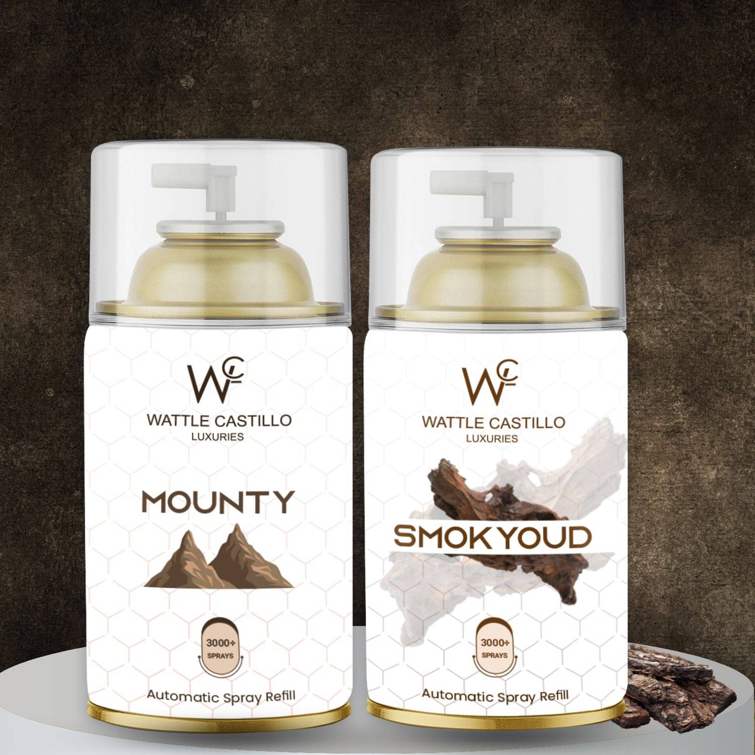     			Wattle Castillo Room Freshener Refill 265ML-Smokyoud-Mounty ( Pack of 2 )