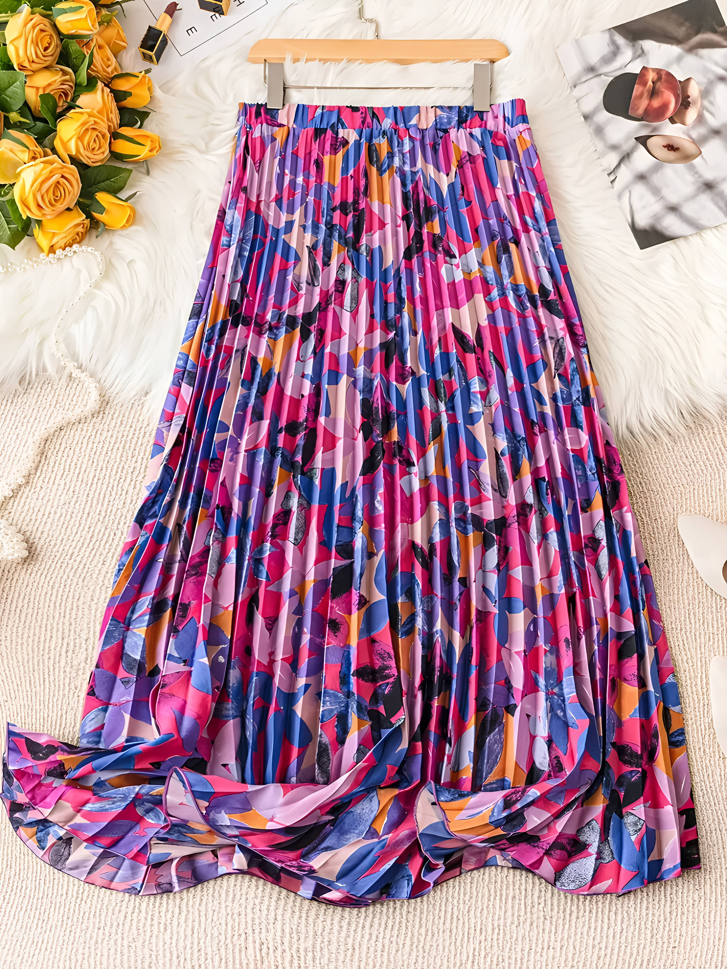 ZWERLON Blue Polyester Women's Flared Skirt ( Pack of 1 ) ZWERLON Blue Polyester Women's Flared Skirt ( Pack of 1 )