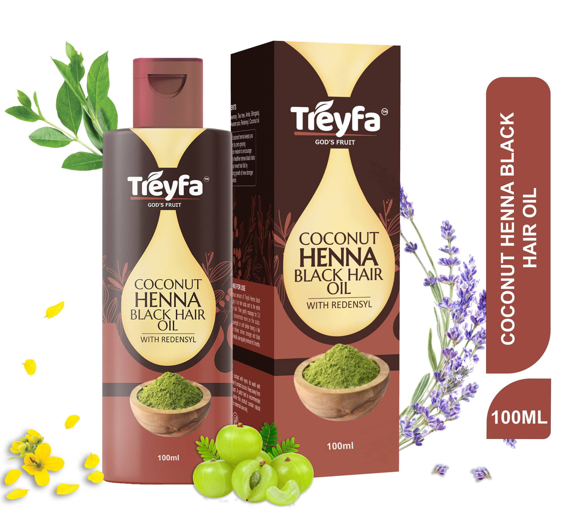     			treyfa Shine Enhancing Coconut Oil 100 ml ( Pack of 1 )