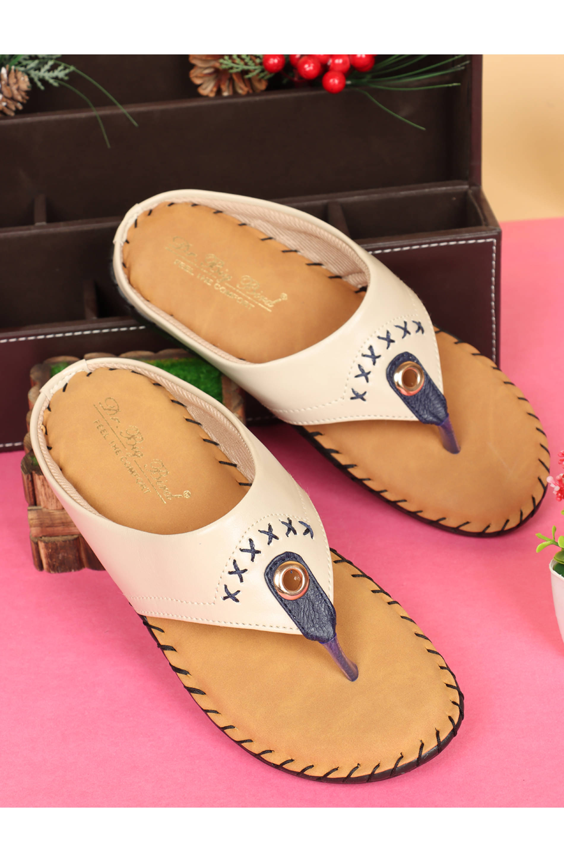     			Big Bird Footwear Cream Women's Flats