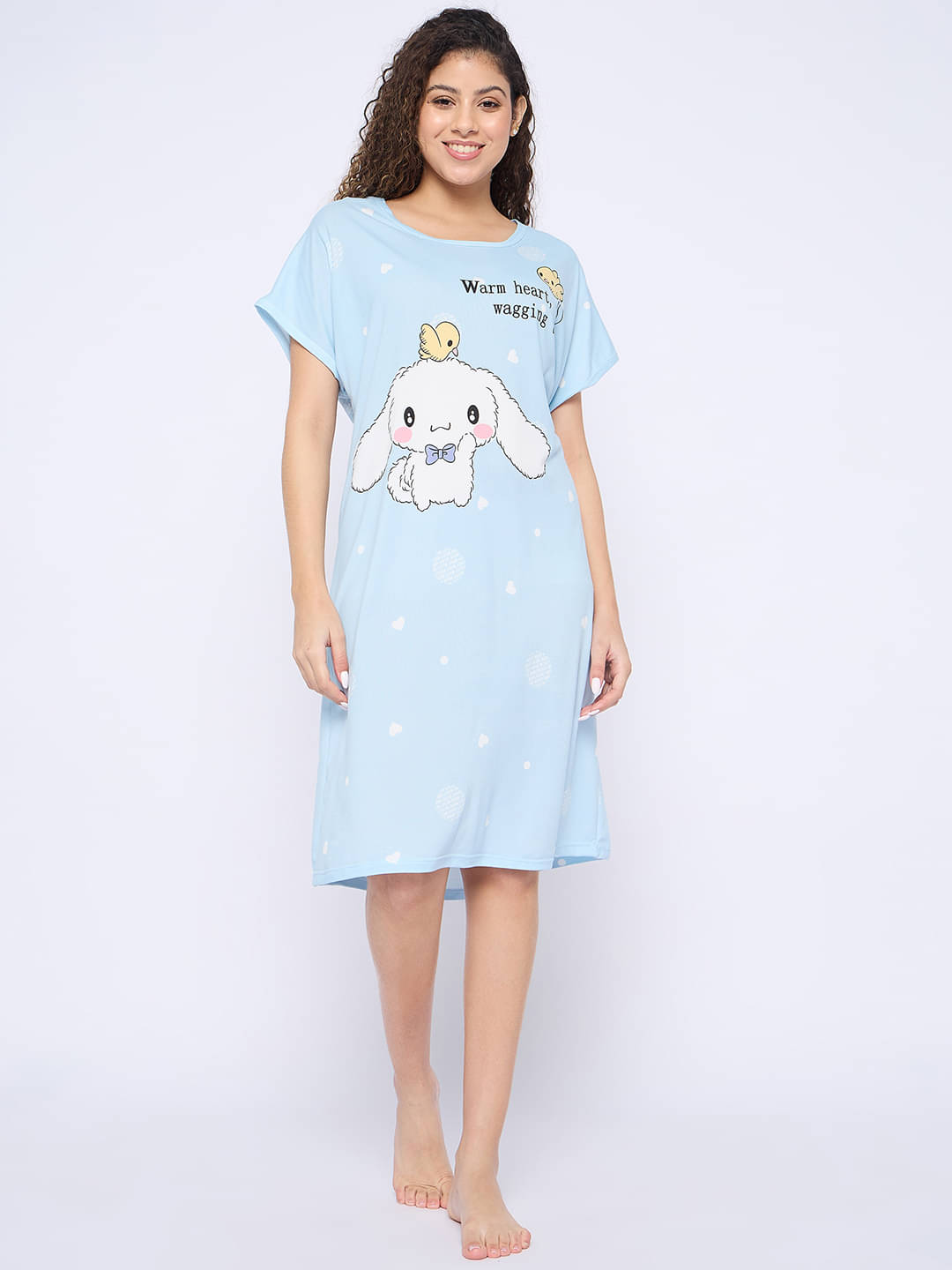     			Camey Blue Viscose Women's Nightwear Nighty & Night Gowns ( Pack of 1 )
