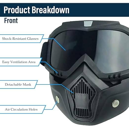 CarFrill UV Protected Black Riding Goggles ( Pack of 1 ) CarFrill UV Protected Black Riding Goggles ( Pack of 1 )