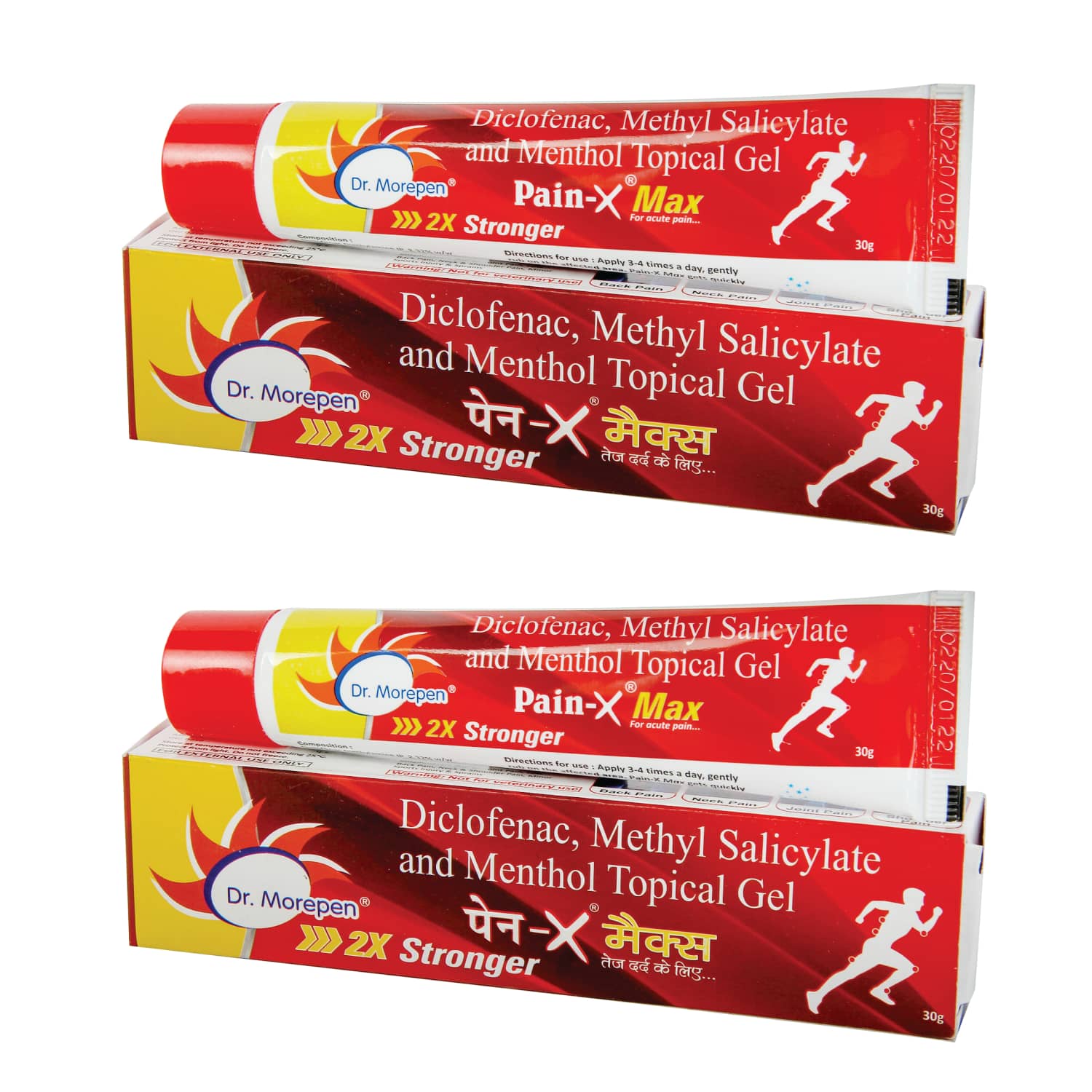 Dr. Morepen Pain-X Max Pain Relief Gel, Back, Neck & Joint Pain Relief Gel Pack of 2
