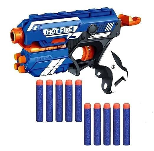 Eclet Blaze Storm Manual Soft Bullet Gun with 10pc Soft Bullet Hot Fire Guns & Darts  (Multicolor)     			Eclet Blaze Storm Manual Soft Bullet Gun with 10pc Soft Bullet Hot Fire Guns & Darts  (Multicolor)