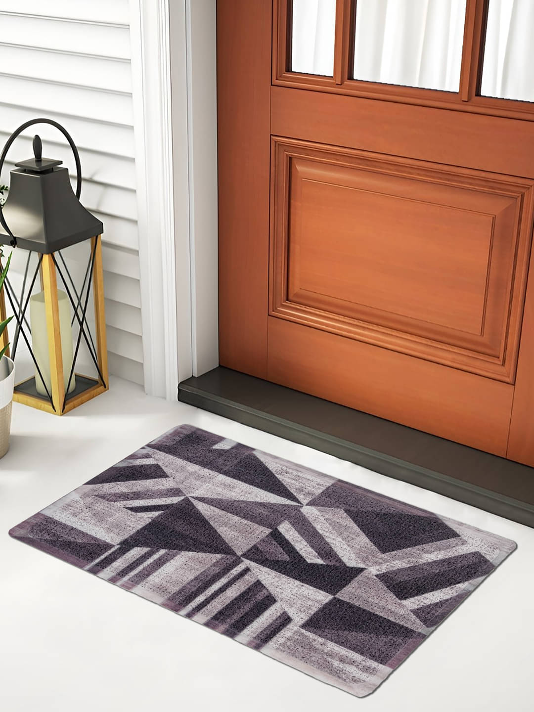     			FABINALIV Set of 1 Anti-skid Rubber Door Mat ( 75 X 45 cm ) Silver