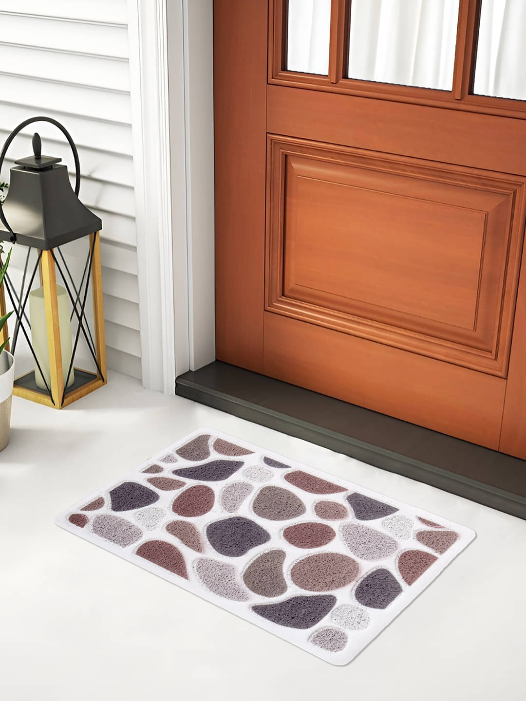 FABINALIV Set of 1 Anti-skid Rubber Door Mat ( 60 X 40 cm ) Dark Brown FABINALIV Set of 1 Anti-skid Rubber Door Mat ( 60 X 40 cm ) Dark Brown