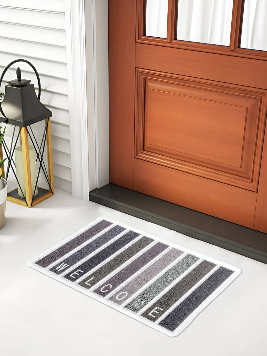 FABINALIV Set of 1 Anti-skid Rubber Door Mat ( 60 X 40 cm ) Brown FABINALIV Set of 1 Anti-skid Rubber Door Mat ( 60 X 40 cm ) Brown
