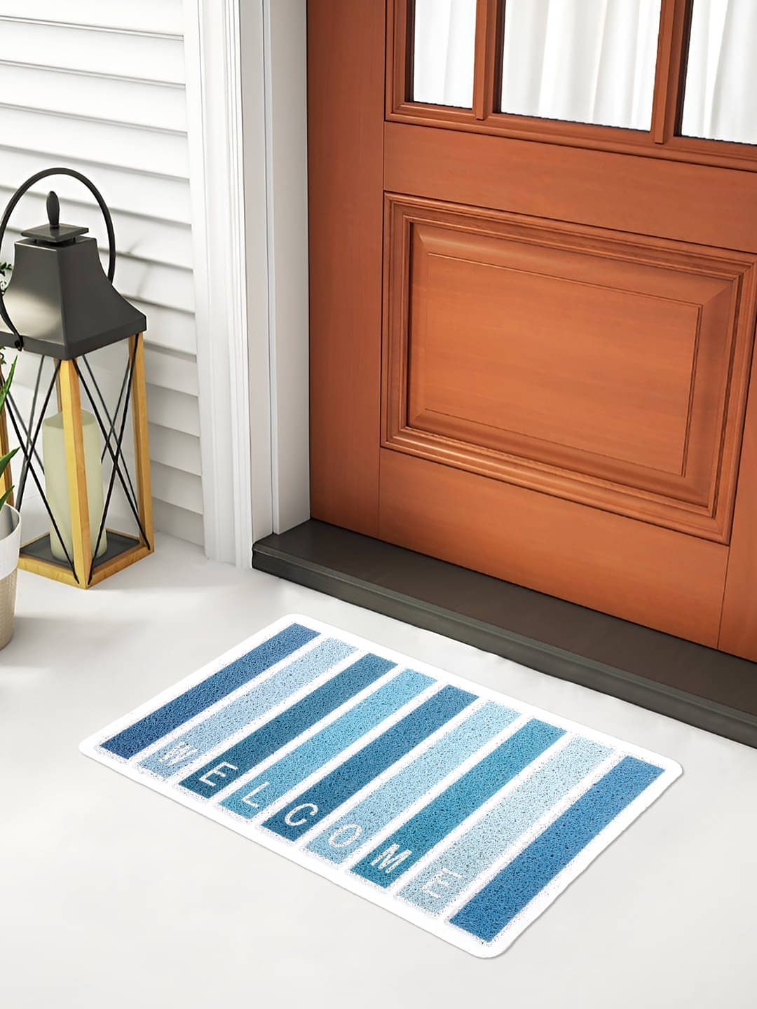     			FABINALIV Set of 1 Anti-skid Rubber Door Mat ( 60 X 40 cm ) Aqua