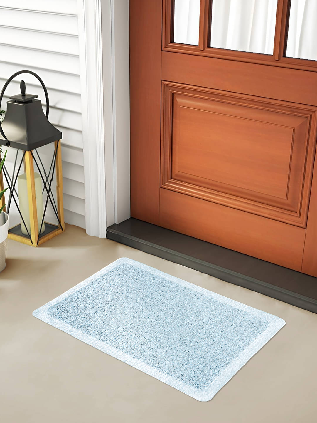 FABINALIV Set of 1 Anti-skid Rubber Door Mat ( 60 X 40 cm ) Blue FABINALIV Set of 1 Anti-skid Rubber Door Mat ( 60 X 40 cm ) Blue