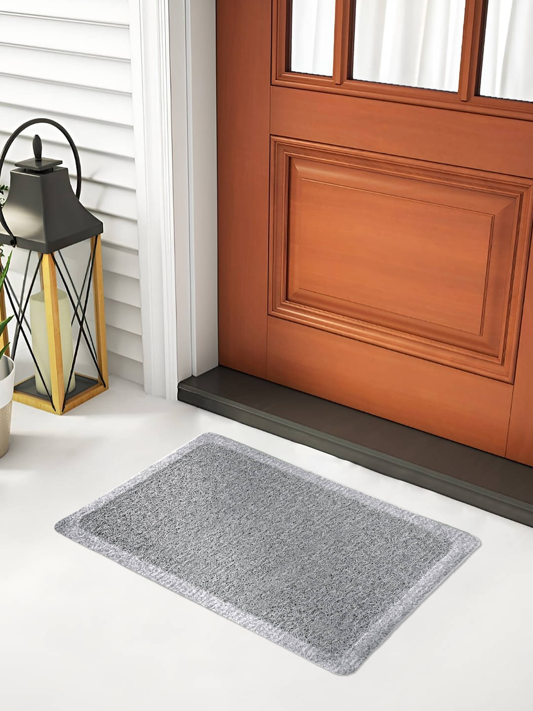 FABINALIV Set of 1 Anti-skid Rubber Door Mat ( 60 X 40 cm ) Gray FABINALIV Set of 1 Anti-skid Rubber Door Mat ( 60 X 40 cm ) Gray