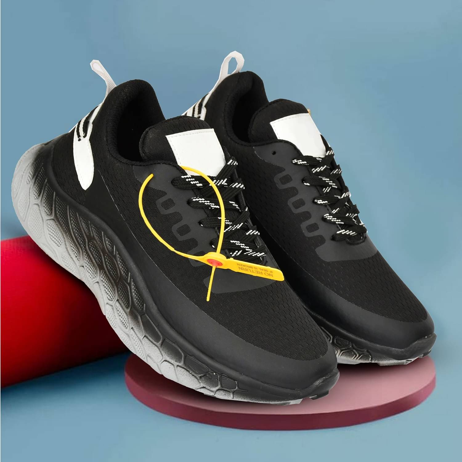 Figor Stylish Lightweight Walking Black Men's Lifestyle Shoes     			Figor Stylish Lightweight Walking Black Men's Lifestyle Shoes