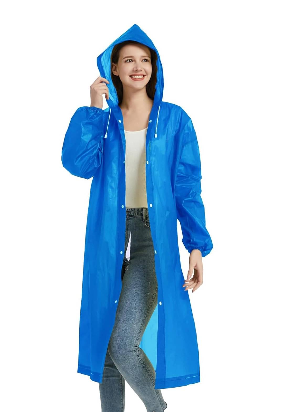 Infispace Nylon Long Raincoat - Navy Infispace Nylon Long Raincoat - Navy