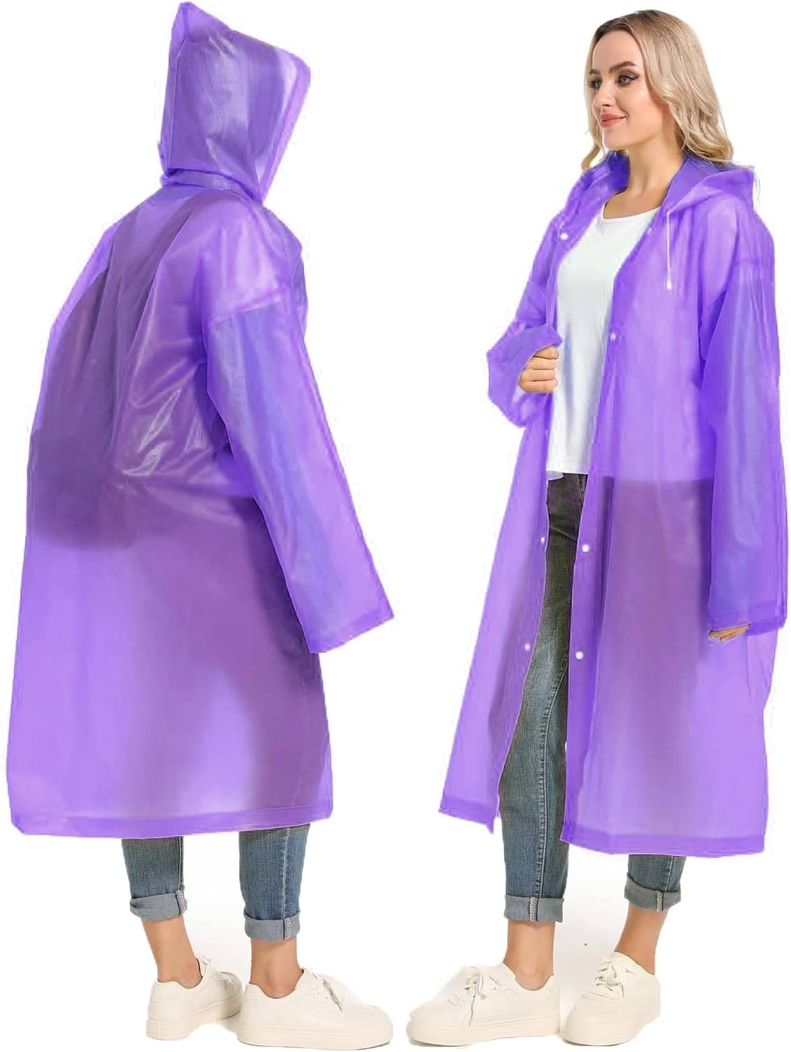     			Infispace Nylon Long Raincoat - Purple