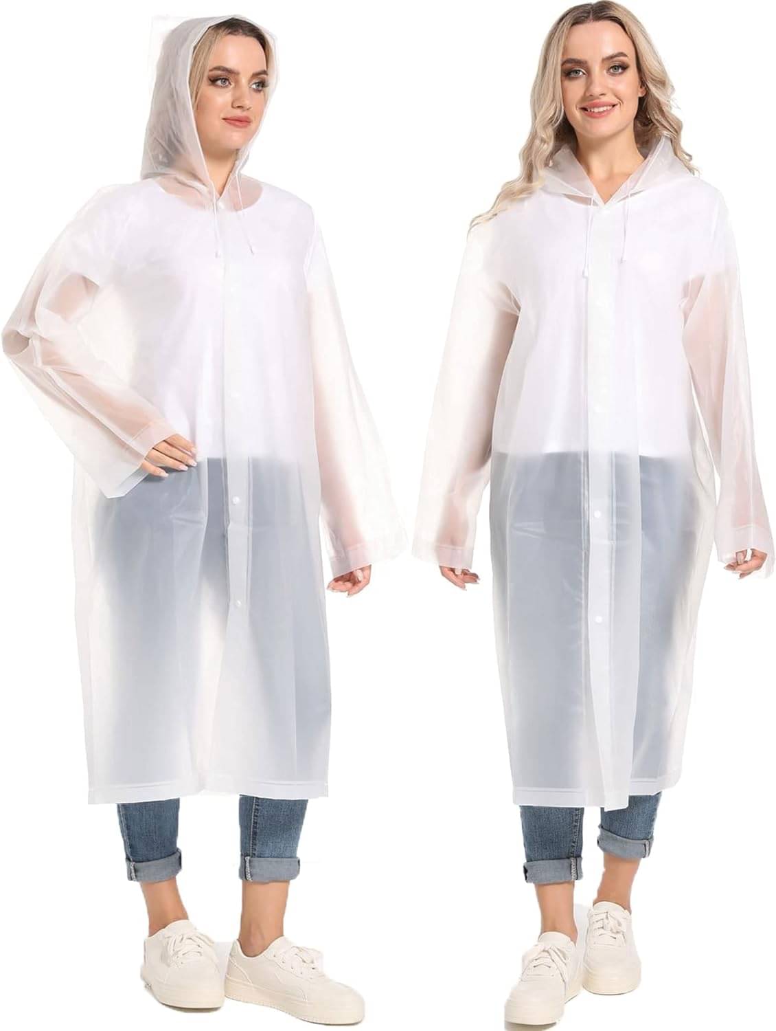     			Infispace Nylon Long Raincoat - White