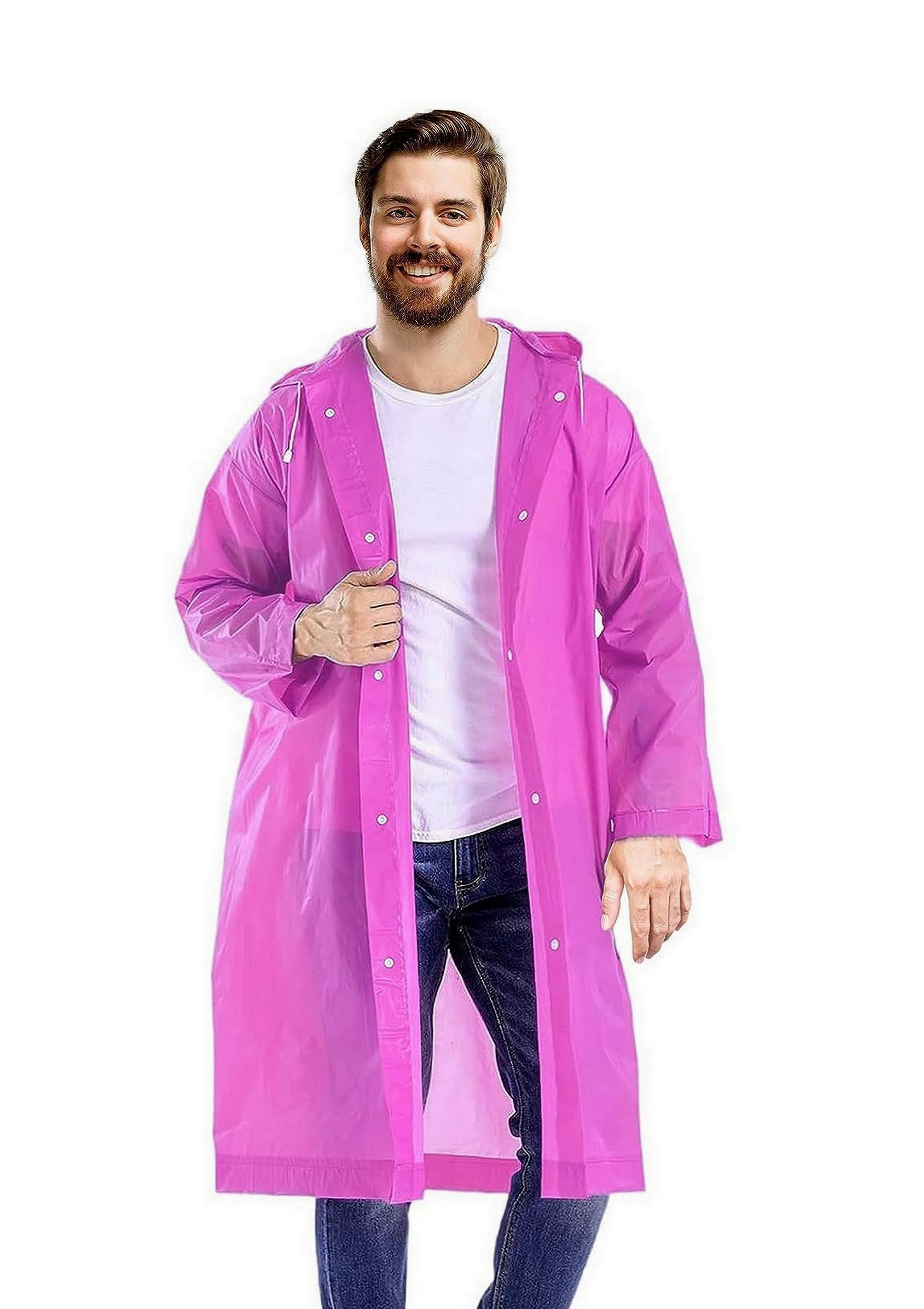 Infispace Pink Nylon Men's Raincoat ( Pack of 1 ) Infispace Pink Nylon Men's Raincoat ( Pack of 1 )