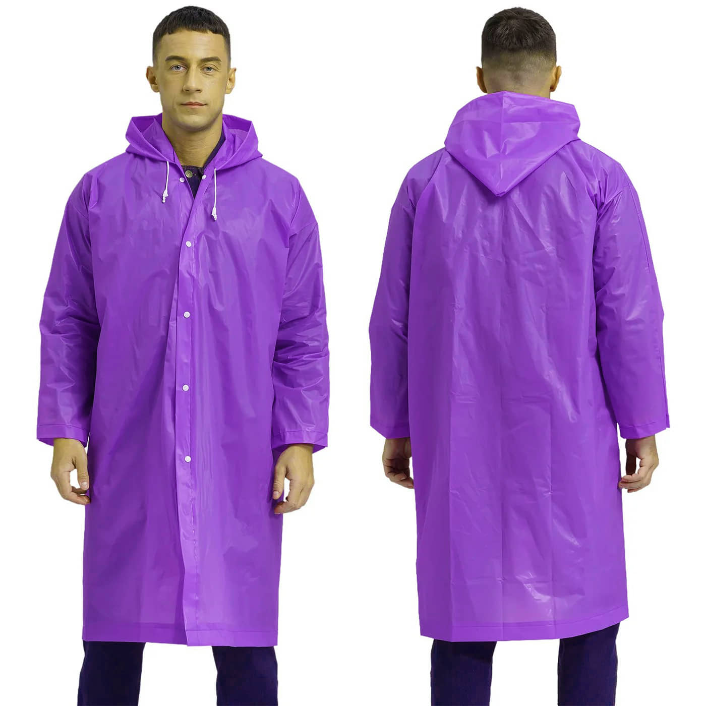 Infispace Purple Nylon Men's Raincoat ( Pack of 1 )