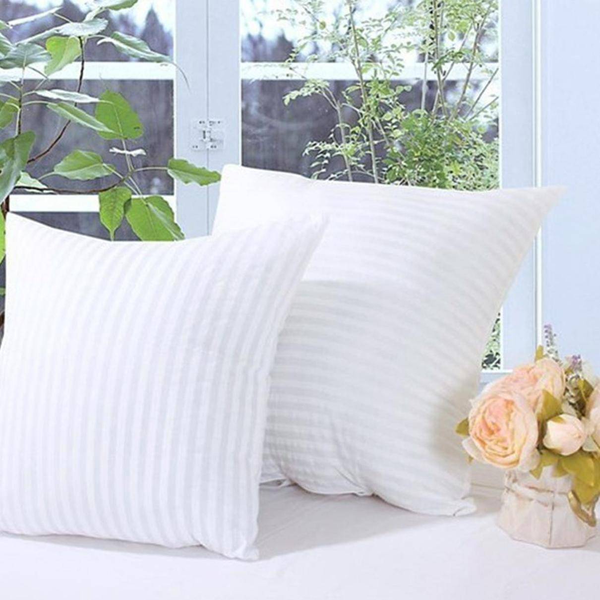     			JDXONLINESALE Set of 2 White Cotton Filled Cushion